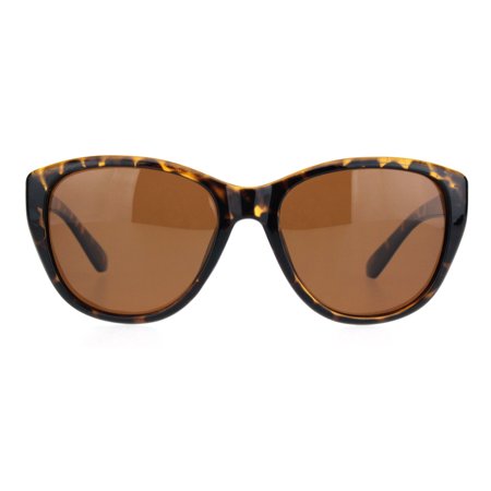 - Polarized Women Minimal Simple Plastic Frame Mod Butterfly Sunglasses Tortoise Brown