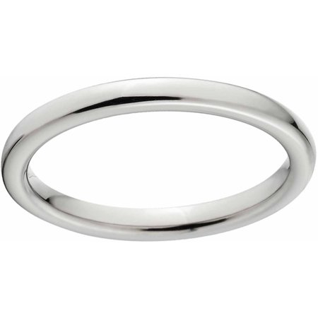 - Polished 2mm Titanium Wedding Band with Comfort Fit Design