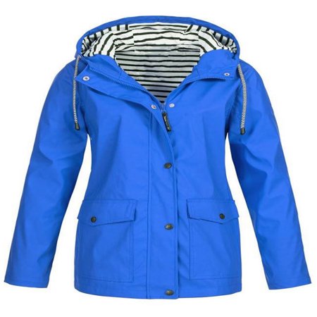 JustVH Women's Waterproof Jacket Hooded Lightweigth Raincoat Active Outdoor Trench (Best Water Resistant Jacket)