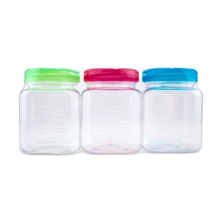 Everything Mary Clear Plastic Jars, 6 Oz., 3