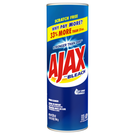 (4 pack) Ajax Multi-Purpose Cleaner, Powder Cleanser with Bleach - 28