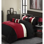 Black Comforters 11 Piece Oversized Red Black Comforter Set Queen Size Bedding With Sheet Included