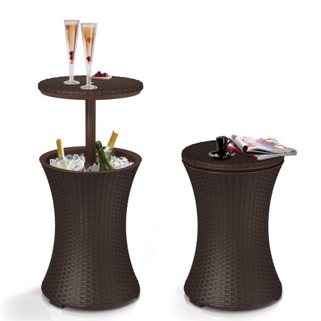 Keter 7.5 Gallon Cool Bar Patio Beverage Cooler Table