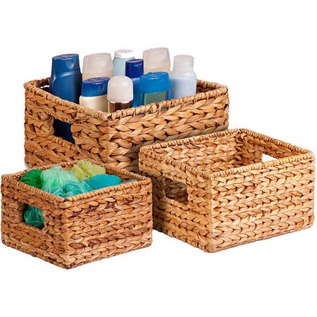 - Honey Can Do Durable Nesting Water Hyacinth Baskets, Brown (Set of 3)