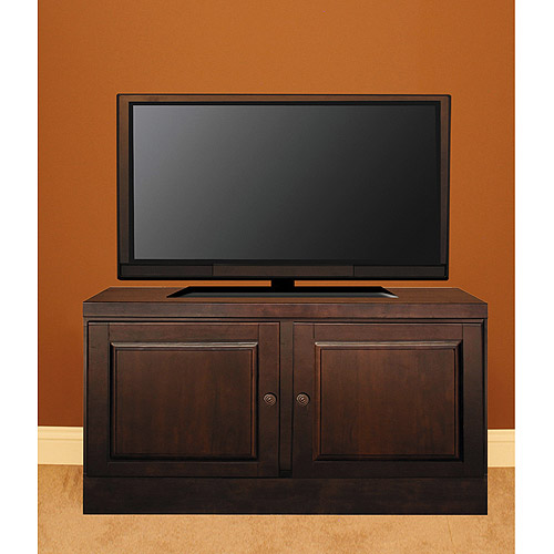 48'' Console with Transitional Handles & Raised Panel Doors, Mocha