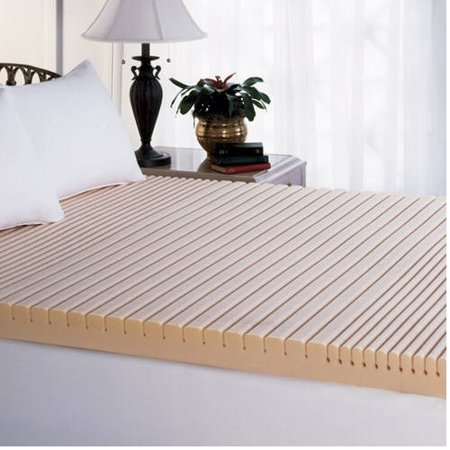 Natural Latex Mattress Pad Topper - Beautyrest 3.5 inch Geo-Matt Foam Mattress Topper in Multiple Sizes