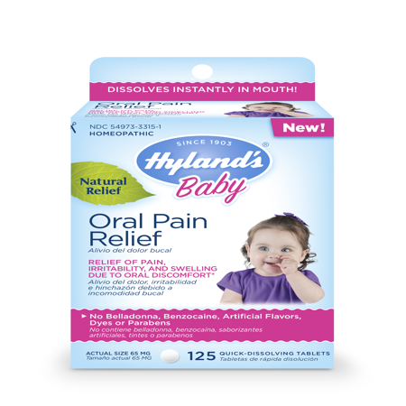 Hyland's Baby Oral Pain Relief, 125 tablets (Best For Teething Pain)