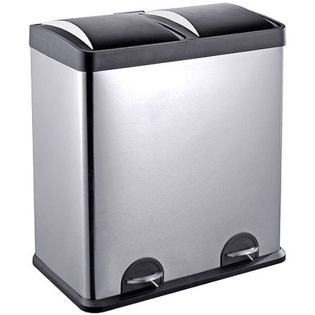 - Step N' Sort 16-Gallon 2-Compartment Trash and Recycling Bin - Available in Multiple Colors.
