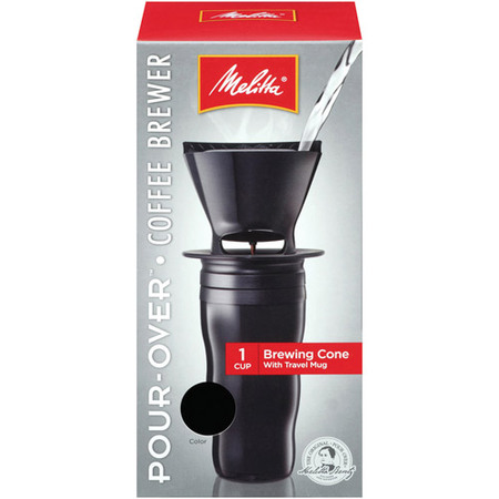 Melitta Pour Over Travel Mug Coffee Maker - Black