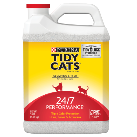 Purina Tidy Cats Clumping Cat Litter, 24/7 Performance Multi Cat Litter - 20 lb. (Best Clumping Cat Litter For Multiple Cats)