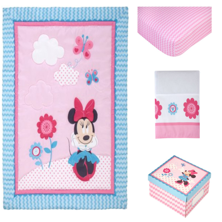 Disney Minnie Mouse Happy Day 4 Piece Crib Bedding Set ...