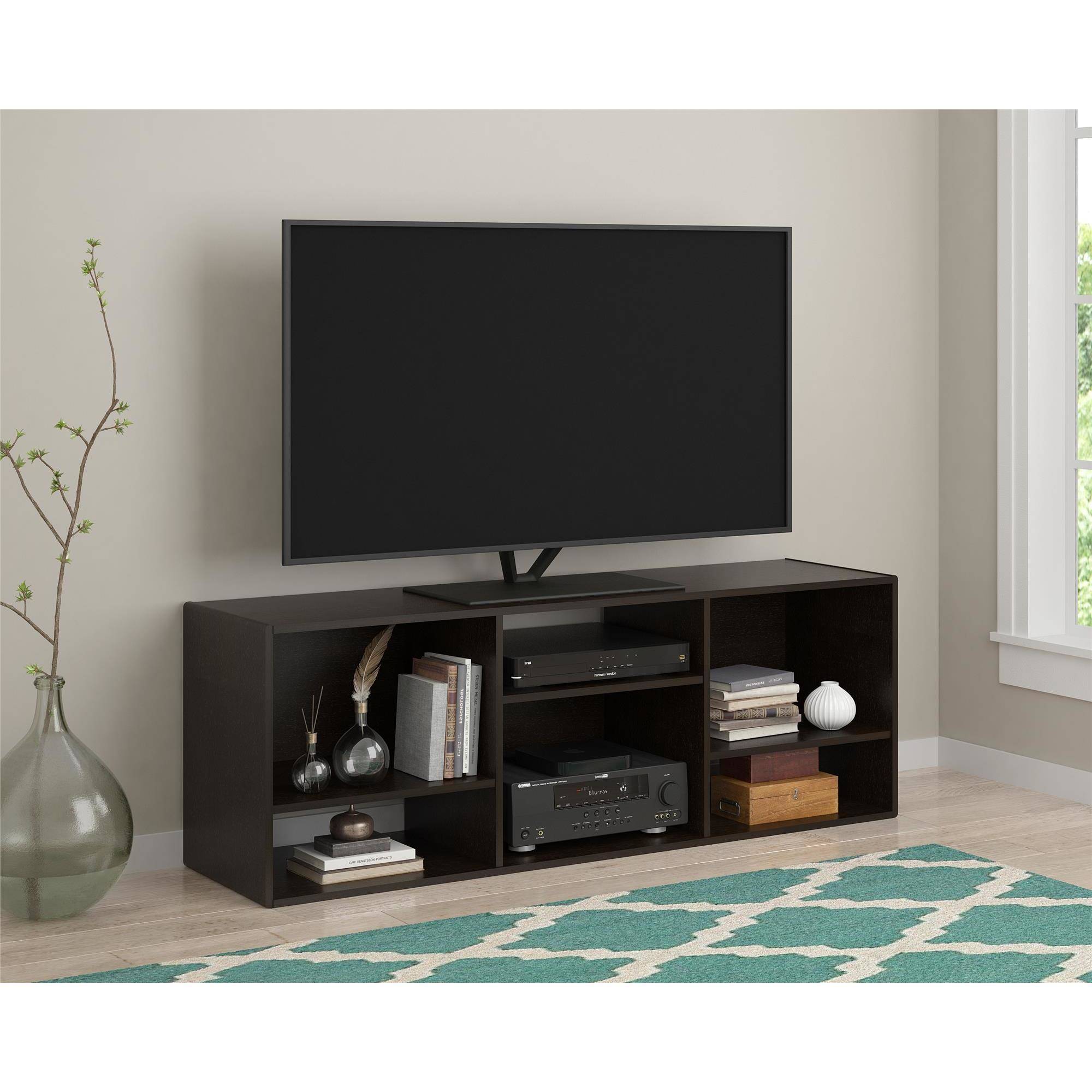 TV Stand or Shelving Unit for TVs up to 55'', Espresso