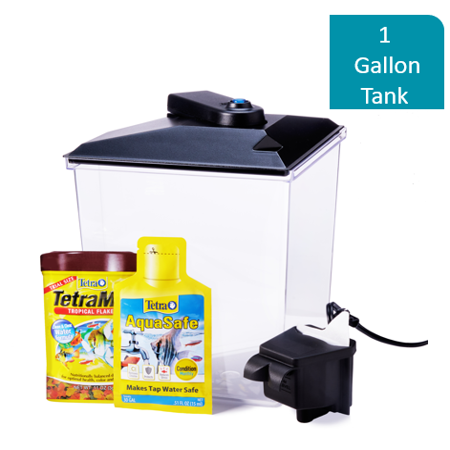 Aqua Culture 1-Gallon Aquarium Starter Kit with (Best Betta Fish Setup)