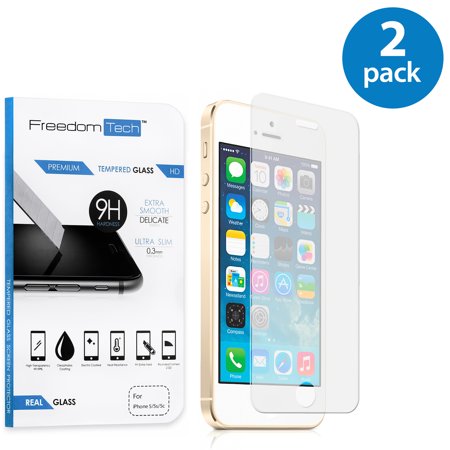 2x Freedomtech Tempered Glass Screen Protector Film LCD Guard For Apple iPhone