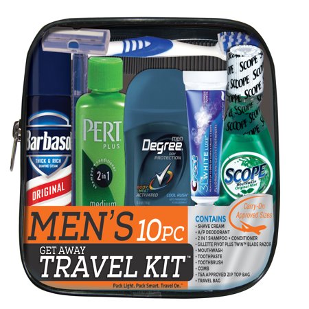 Men's Get Away 10 pc Travel Kit (Best Men's Dopp Kit)