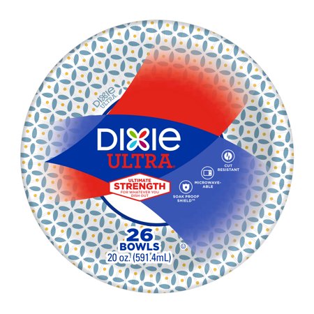 Sage Collection Paper Bowls - Dixie Ultra Paper Bowls, 20 oz, 26 count