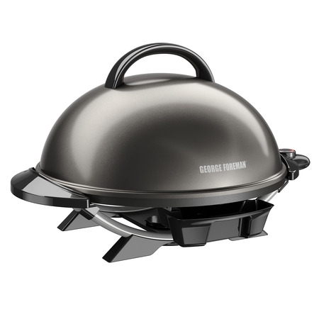 George Foreman 15+ Serving Indoor/Outdoor Electric Grill, Gun Metal, (Best George Foreman Indoor Outdoor Grill)