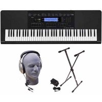 Casio WK-245 76-Key Premium Portable Keyboard Package with Headphones, Stand and Power Supply