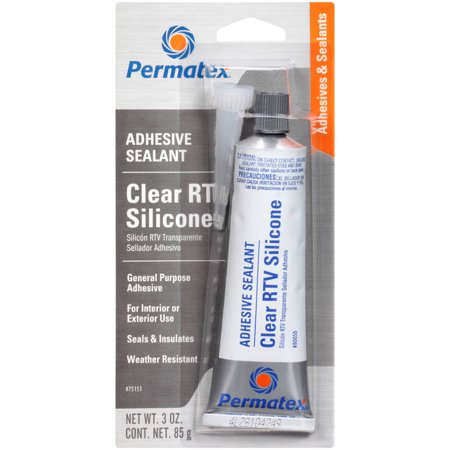 - Permatex Clear RTV Silicone Adhesive Sealant