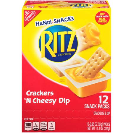 Nabisco Handi-Snacks Ritz Crackers 'N Cheesy Dip, 0.95 Oz., 12 (Best Crackers For Dips)