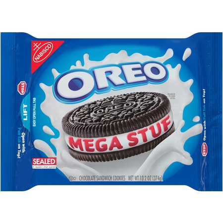 Nabisco Oreo Mega Stuf Chocolate Sandwich Cookies, 13.2