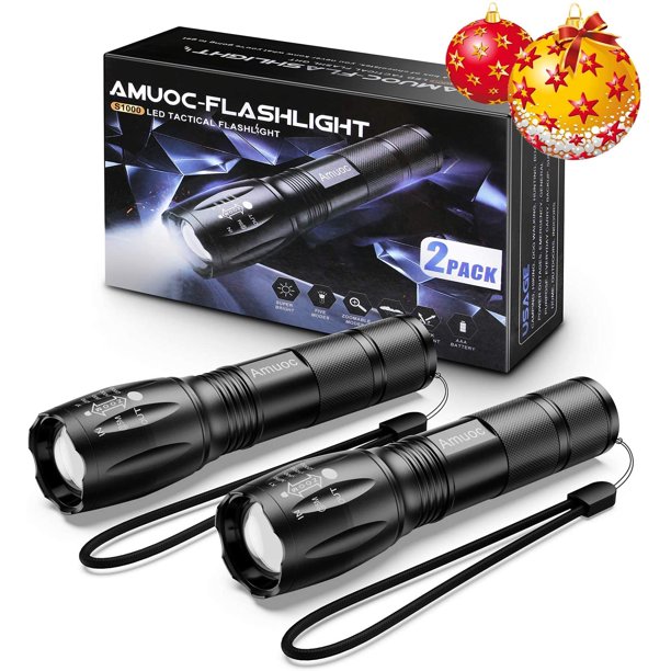 2-Pack Amuoc LED 1000 Lumens Flashlights