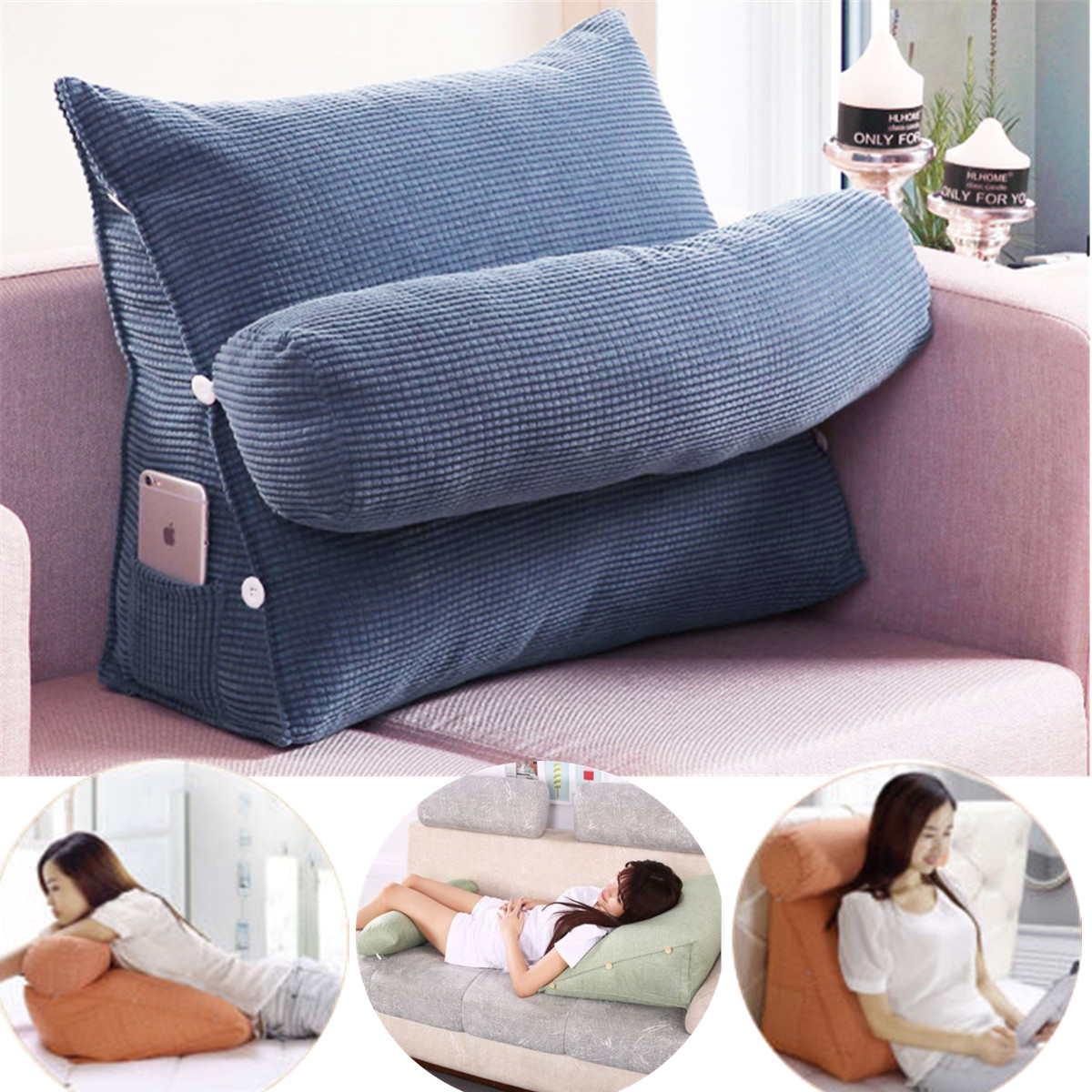 Tower Lumbar Support Pillow Tower Reading Pillow Lounger Bed Rest