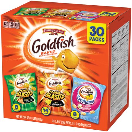 Pepperidge Farm Goldfish Bold Mix Crackers, 29.4 oz. Variety Pack Box ...