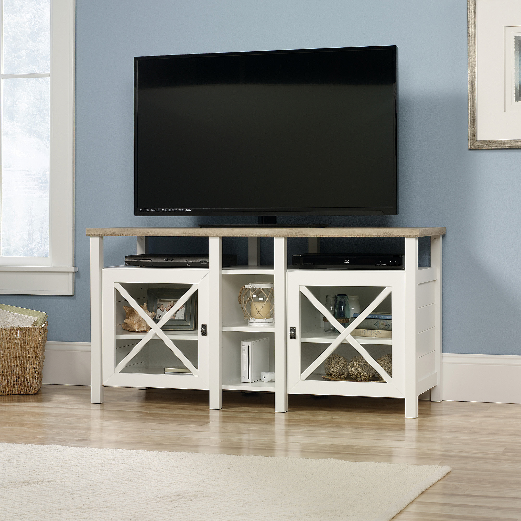 Sauder Cottage Road TV Stand for TVs up to 50'', Soft White
