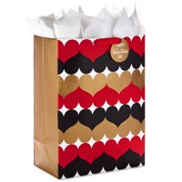 Hallmark Oversized Valentine's Day Gift Bag with Tissue Paper (Heart Pattern)