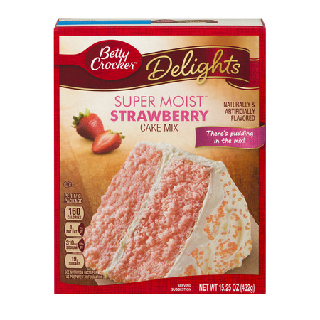 (2 pack) Betty Crocker Super Moist Strawberry Cake Mix, 15.25 (Best Cakes To Make)