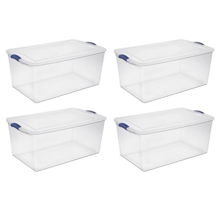 - Sterilite, 105 Qt./99 L Latch Box, Case of 4