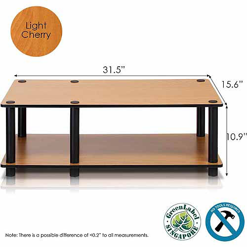 Furinno 11174 Just No-Tools Low Rise Mid TV Stand or Play Table