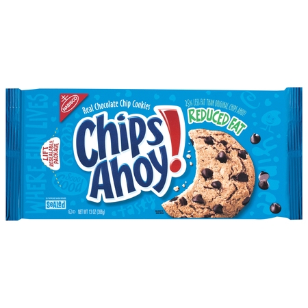 (2 Pack) Nabisco Chips Ahoy! Reduced Fat Chocolate Chip Cookies, 13