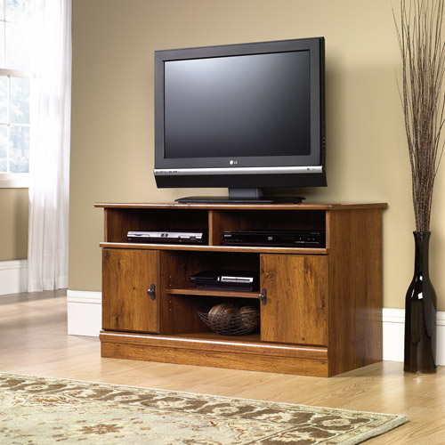 Sauder Harvest Mill Panel TV Stand for TVs up to 43'', Abbey Oak Finish