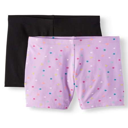 - Solid and Printed Bike Shorts, 2-Pack (Little Girls & Big Girls)