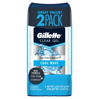 Gillette Cool Wave Clear Gel Mens Antiperspirant and Deodorant 3.8 oz each 2-Pack
