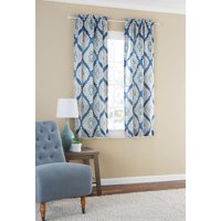 Room Darkening Curtains Product Image Mainstays Distressed Ikat Room Darkening Window Curtain Panel Pair