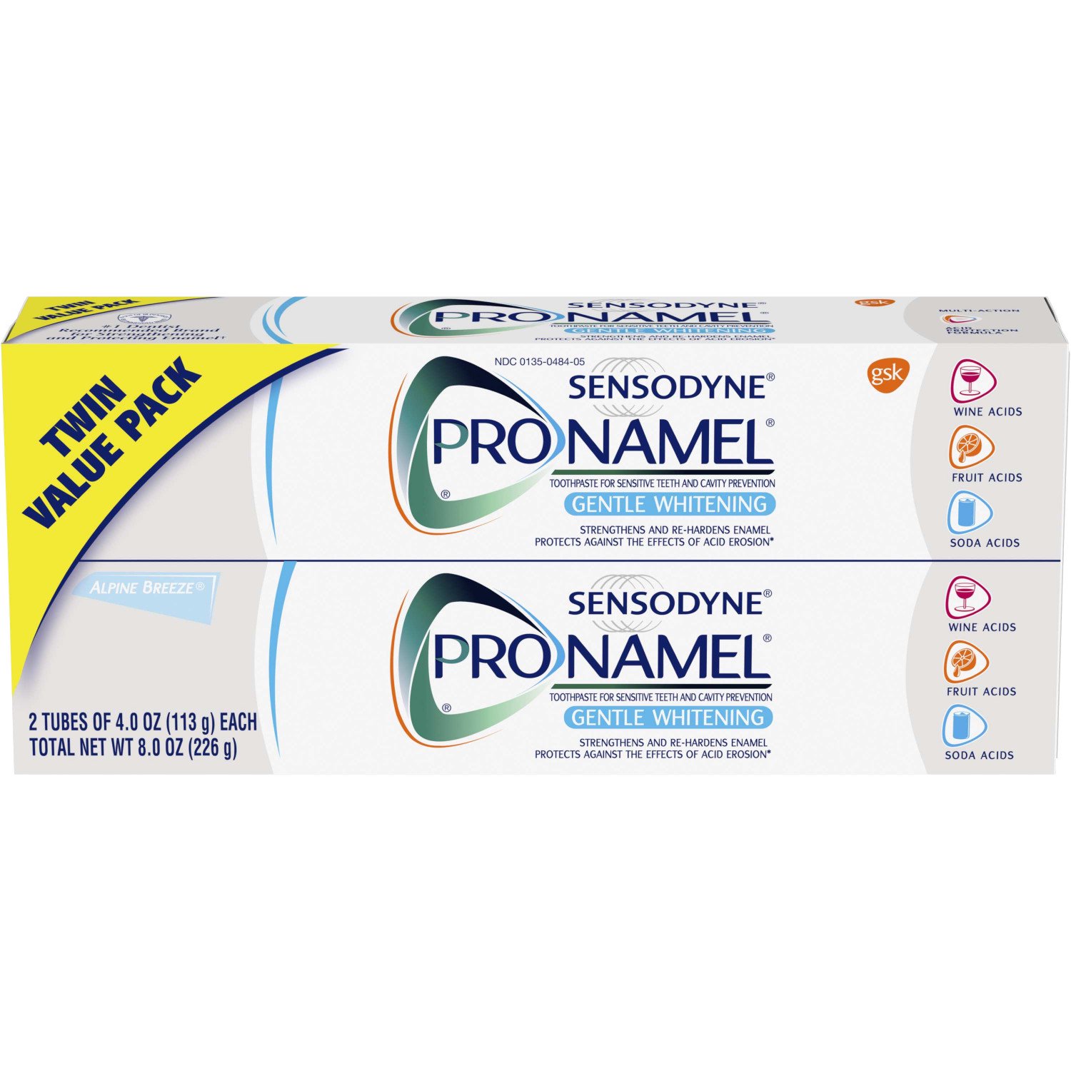 Sensodyne Pronamel Toothpaste Double Twin Pack Value Bundle