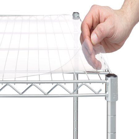 HSS Shelf Liners For 18" X 48" shelf, Clear Plastic, 4-PACK