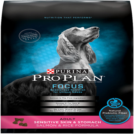 Purina Pro Plan Sensitive Stomach Dry Dog Food; FOCUS Sensitive Skin ...