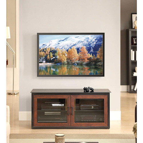 Whalen Brown Closed Door 3-in-1 TV Stand for TVs up to 52''