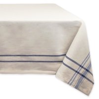 Design Imports Contemporary Rectangle French Stripe Kitchen Tablecloth, 84" x 60", 100% Cotton, Multiple Colors/Sizes