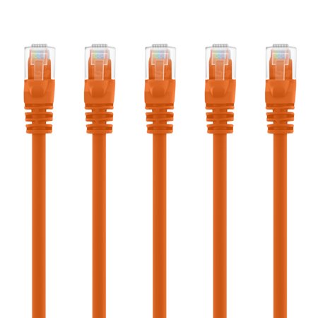 Ports Cat6 Patch Panels (GearIt 5 Pack, Cat 6 Ethernet Cable Cat6 Snagless Patch 15 Feet - Computer LAN Network Cord - Compatible with 5 Port Switch POE 5port)