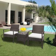 Resin Wicker Furniture Zimtown 3pc Outdoor Patio Garden Wicker Furniture Rattan Sofa Set With Cushions