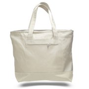 Zippered Beach Bags 18 Stylish Canvas Zippered Tote Bag W Zipper Front Pocket Pool Beach Ping Travel