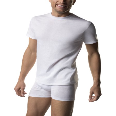 Hanes Men's 6 Pack White Crew T-Shirt, 2 Pack - Walmart.com