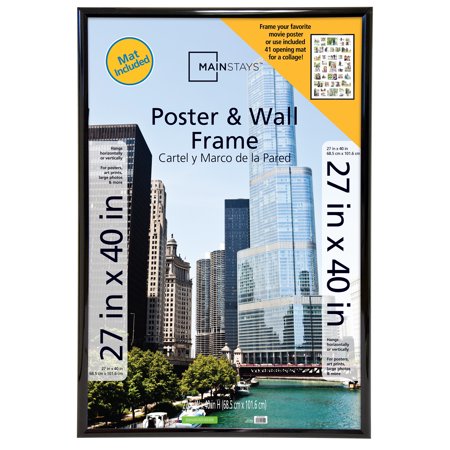 - Mainstays 27x40 41-Opening Trendsetter Collage Poster & Picture Frame, Black