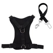 Roadwi No Pull Padded Dog Harness, Adjustable Mesh Pet Vest Harness with Vehicle Car Seat