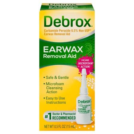 Debrox Earwax Removal Aid Drops, Safely and Gently Cleanses Ear, 0.5 FL ...